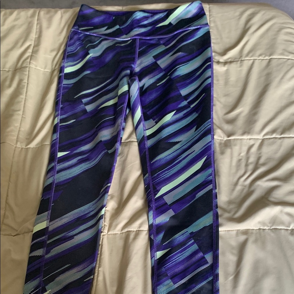 Purple and Blue Patterned Leggings